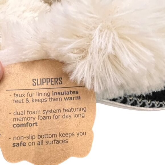 NWT GAA HUU Women’s Faux Shearling Closed Toe Black Slippers Size Small 5-6 SOFT - Picture 7 of 11
